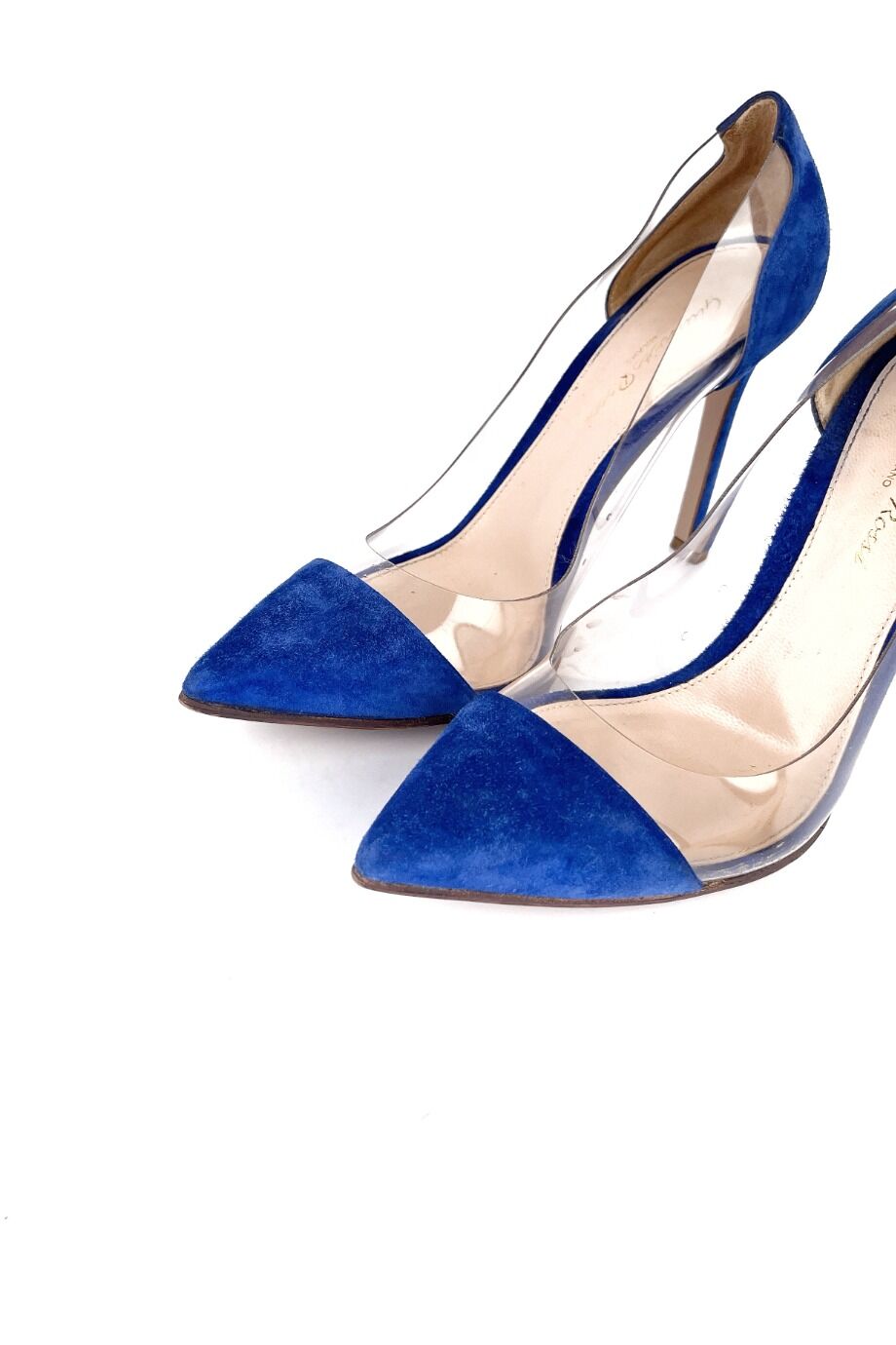 image 3 Туфли синего цвета с виниловой вставкой