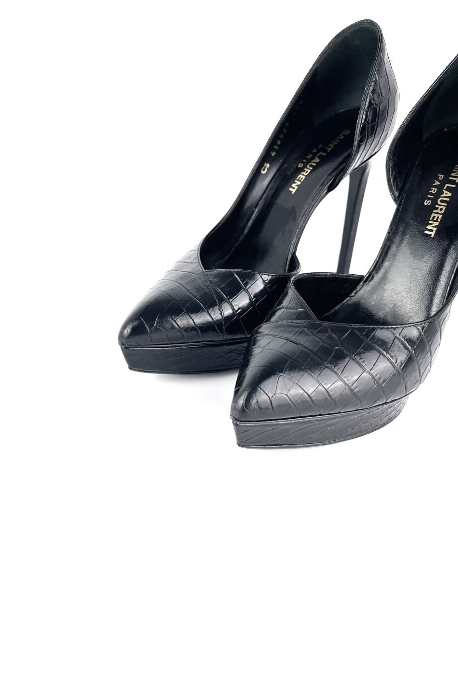 image 3 Туфли черного цвета с тиснением под крокодила