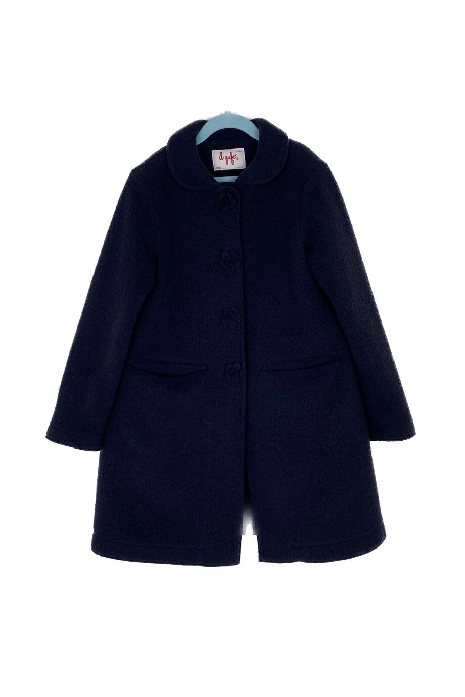 image 1 Детское пальто темно-синего цвета на кнопках