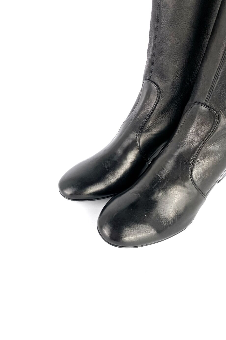 image 3 Сапоги черного цвета на небольшом квадратном каблуке