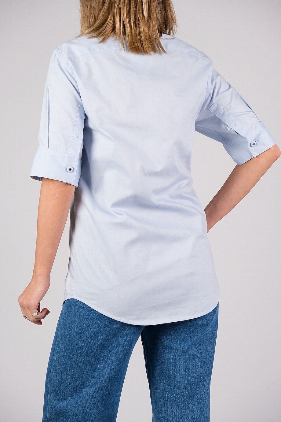 image 3 Рубашка голубого цвета с коротким рукавом