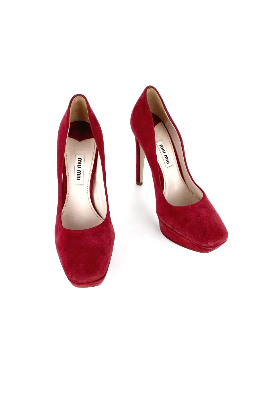 image 2 Замшевые туфли бордового цвета на каблуке