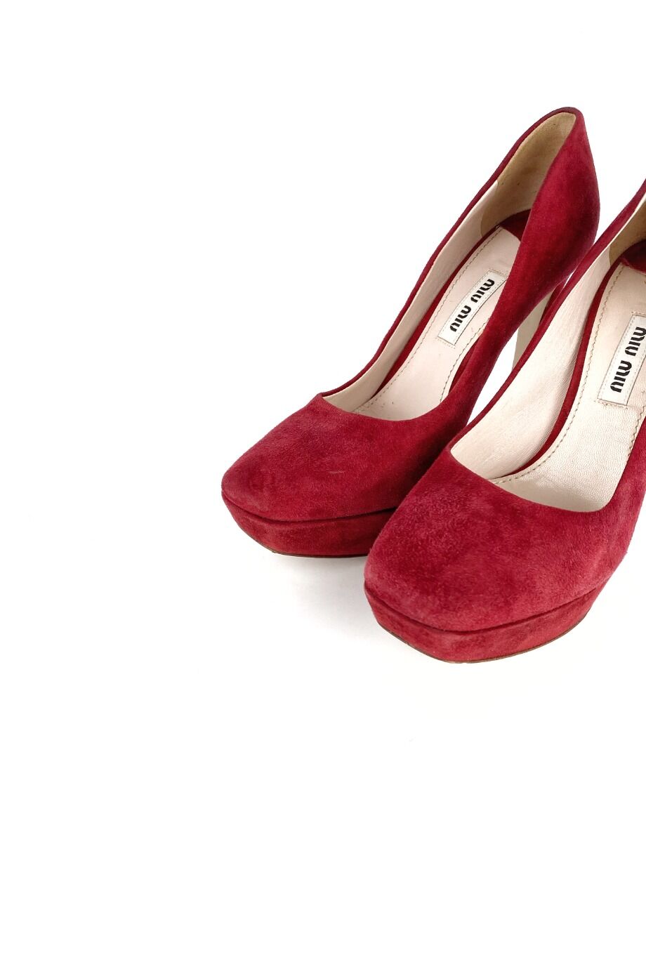 image 3 Замшевые туфли бордового цвета на каблуке