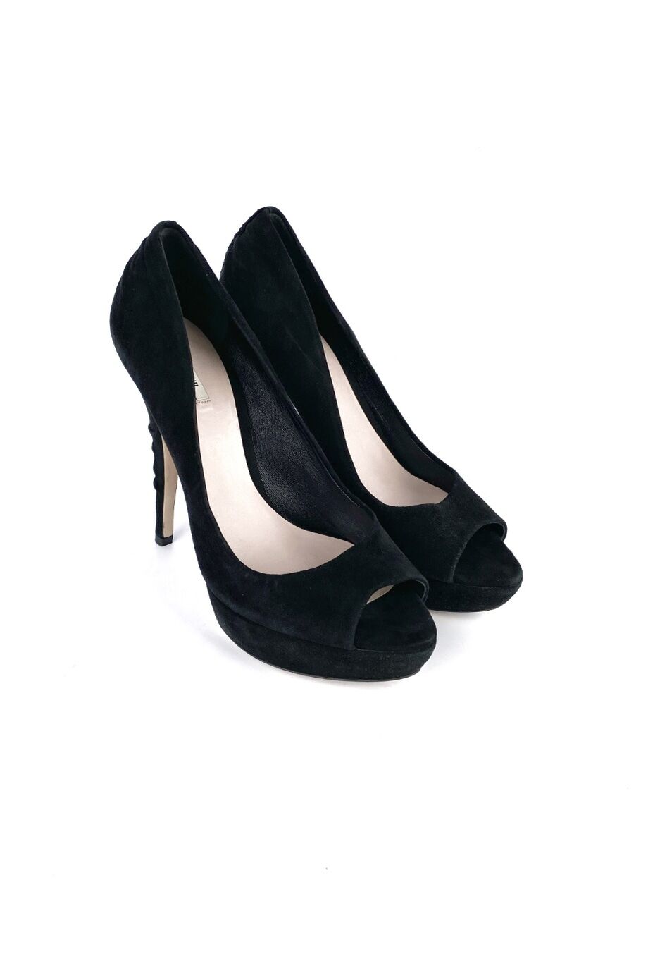 image 1 Замшевые туфли черного цвета с открытым носиком