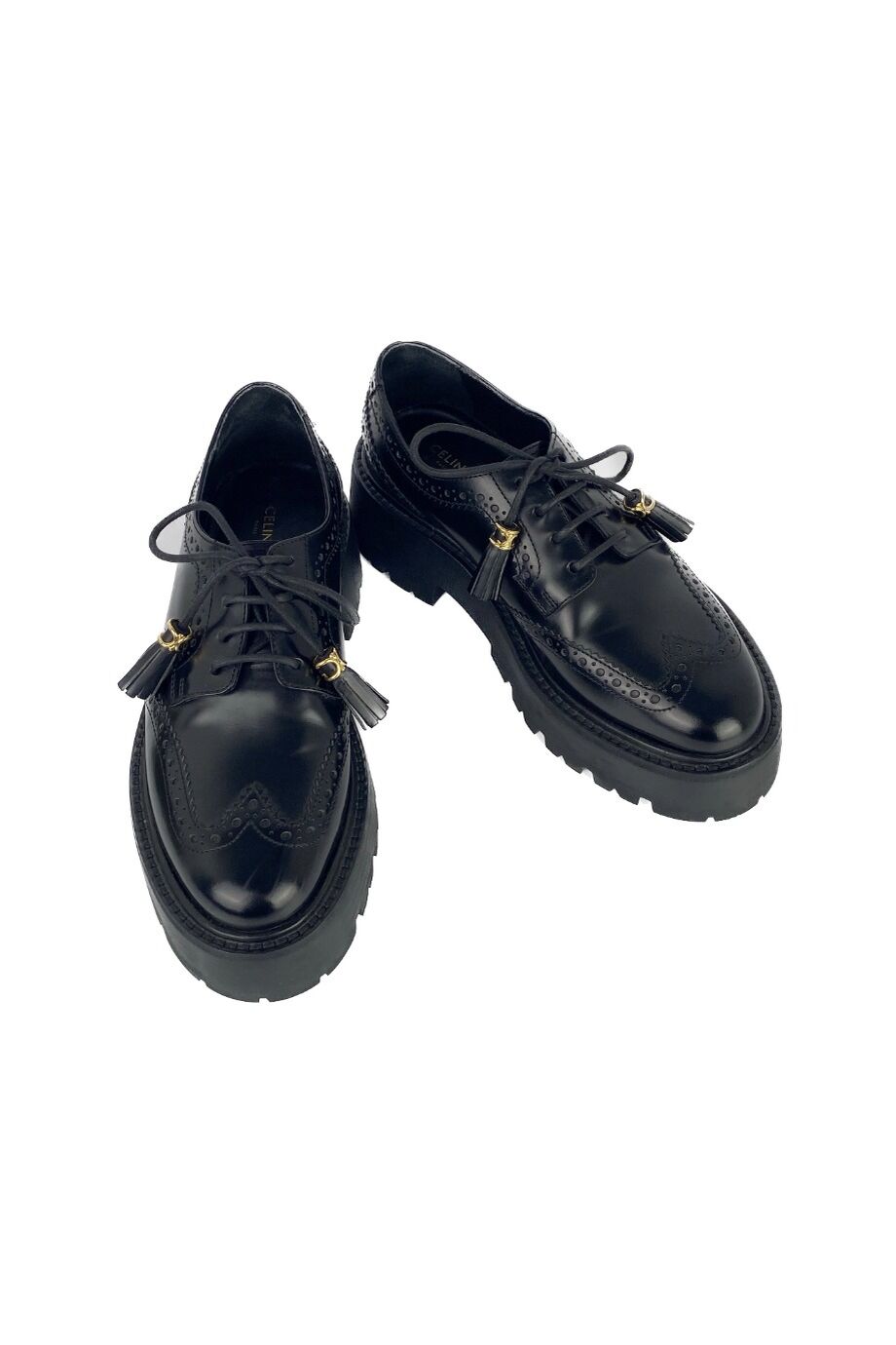 image 2 Ботинки черного цвета с перфорацией и кисточками
