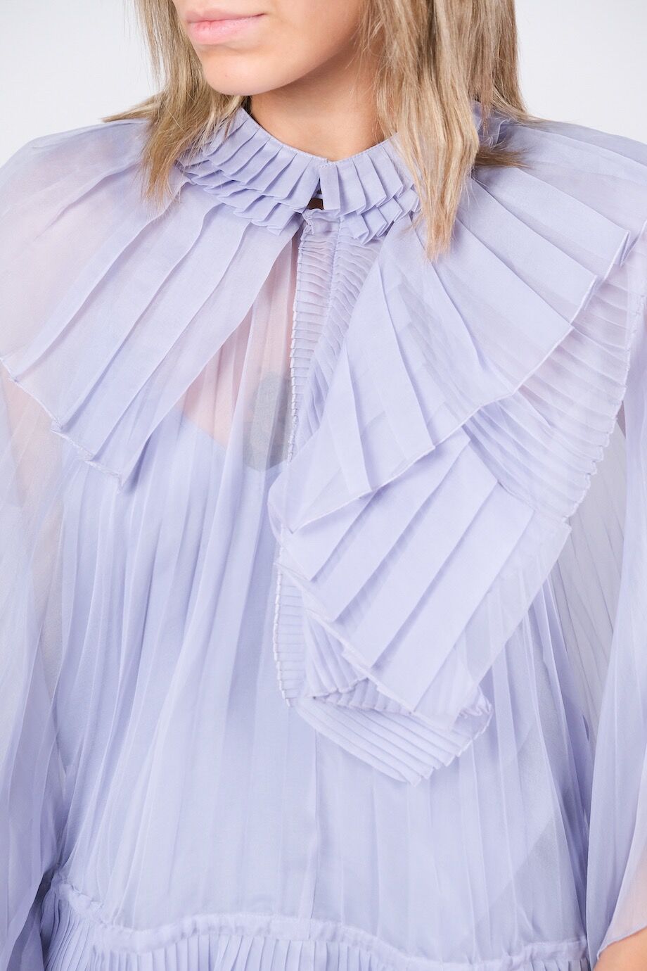 image 5 Блуза асимметричного кроя сиреневого цвета