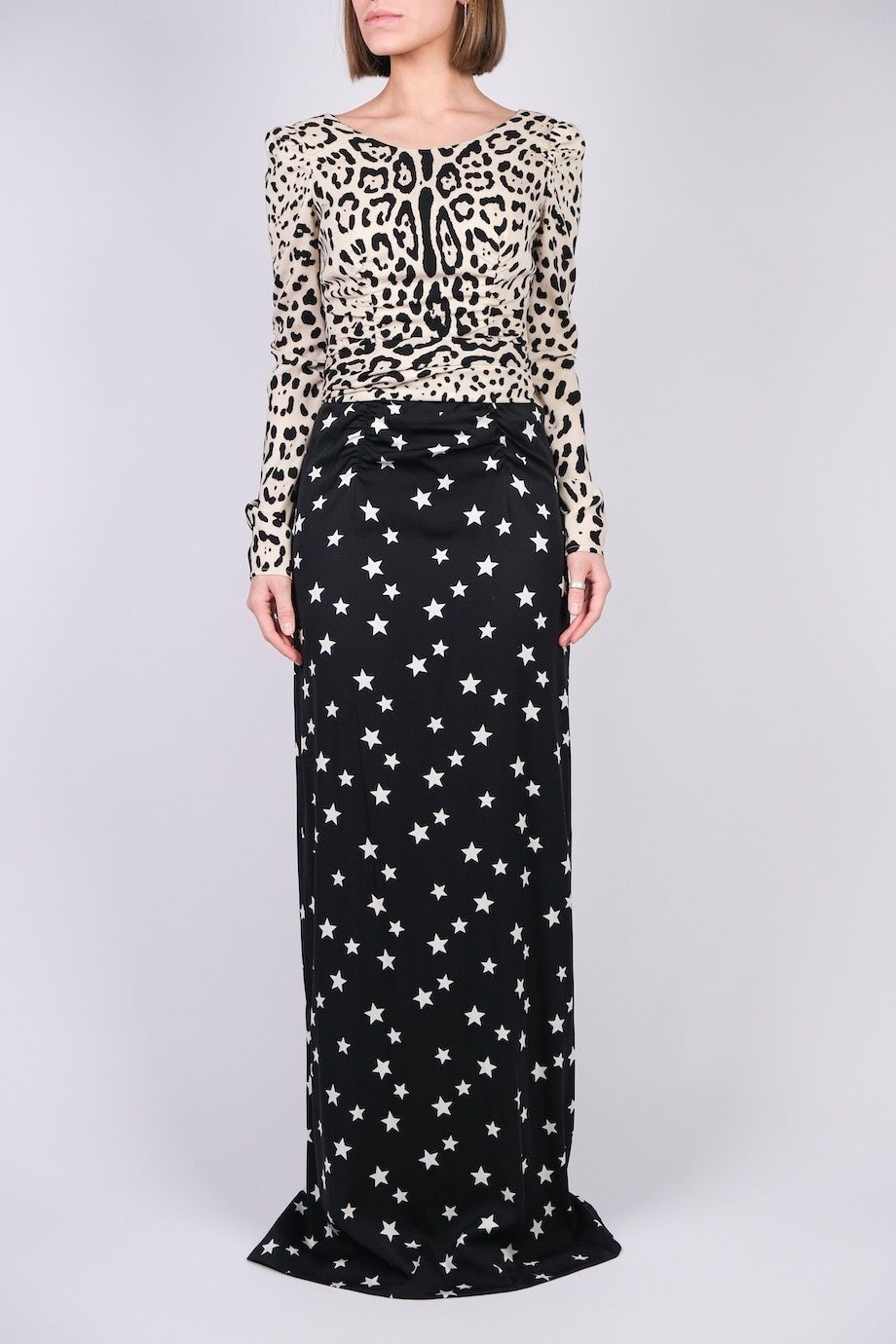image 1 Платье в пол с леопардовым принтом и звездами
