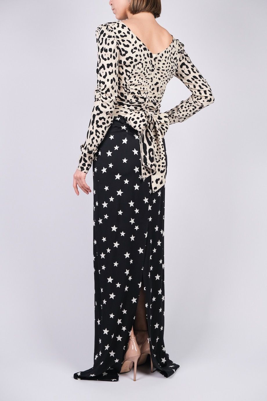 image 3 Платье в пол с леопардовым принтом и звездами