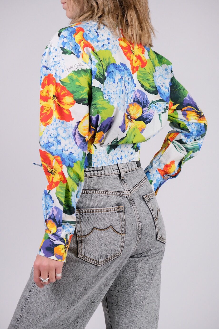 image 3 Хлопковая блуза с цветочным принтом