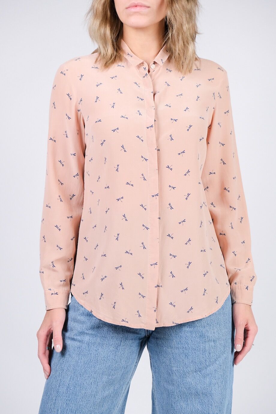 image 1 Блуза персикового цвета со стрекозами