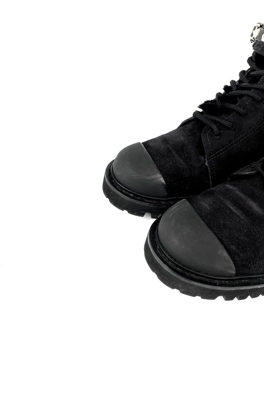image 3 Замшевые ботинки черного цвета на меху