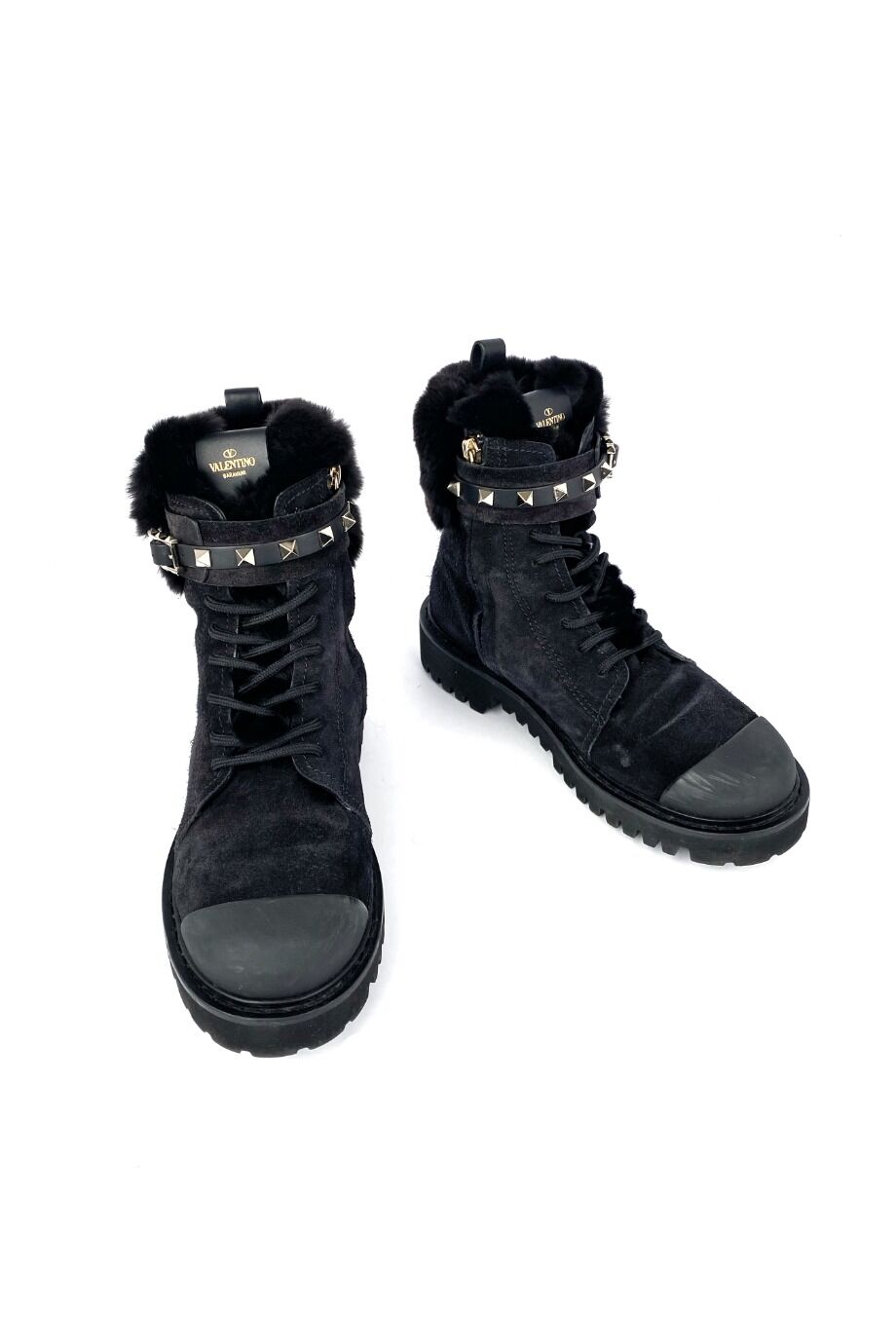 image 2 Замшевые ботинки черного цвета на меху