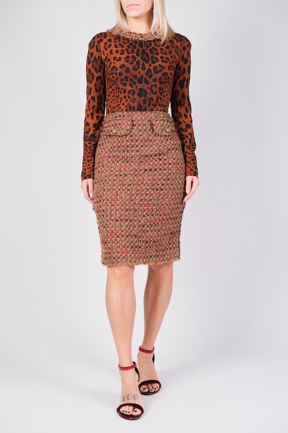 image 1 Комбинированное платье с леопардовым принтом