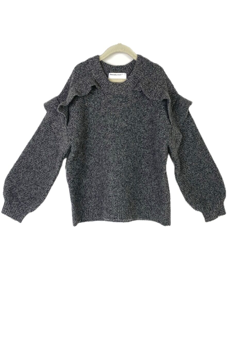 image 1 Детский свитер серого цвета с рюшами