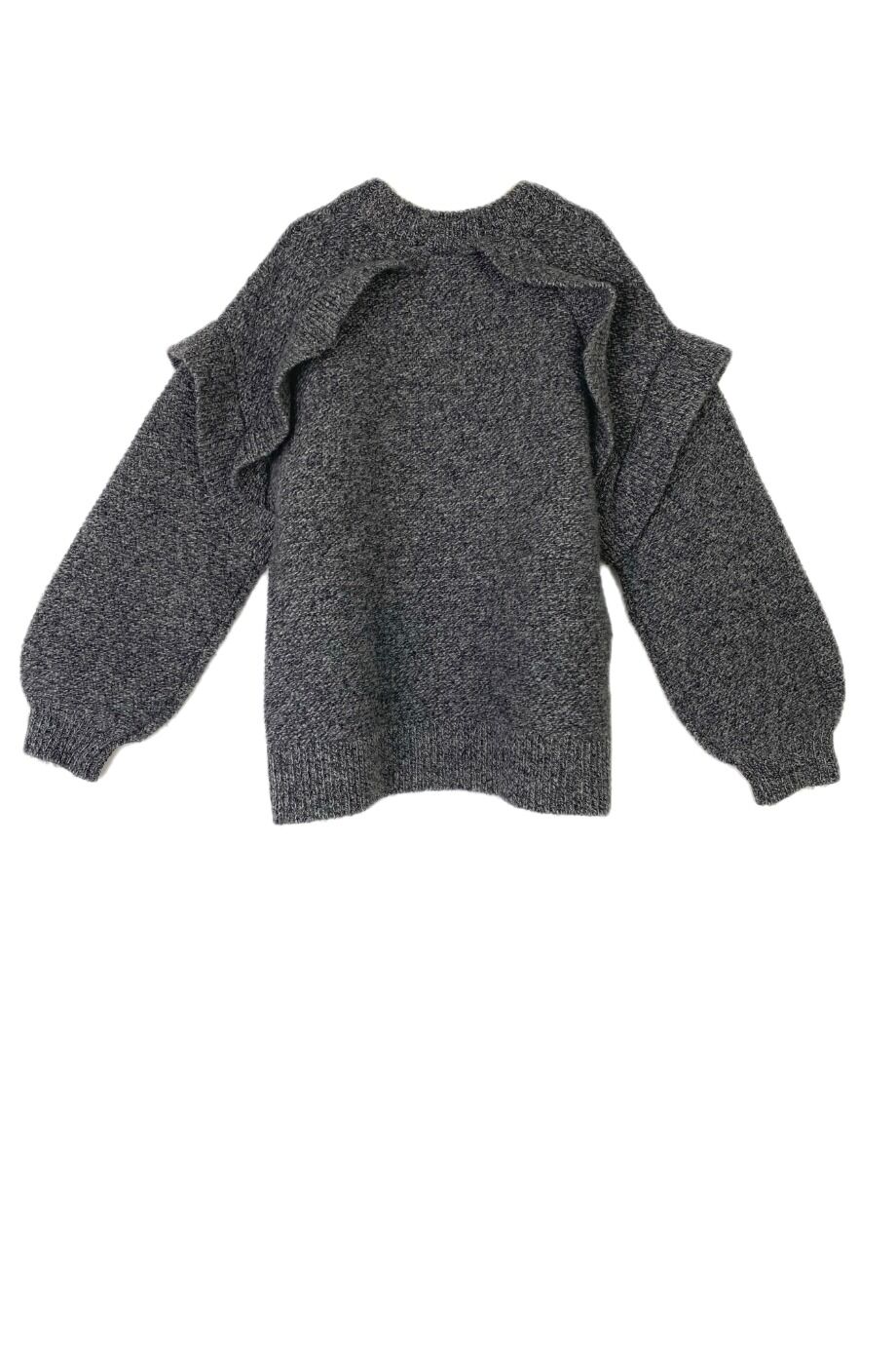 image 2 Детский свитер серого цвета с рюшами