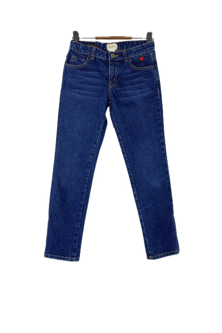 image 1 Детские джинсы синего цвета с сердечком на кармане