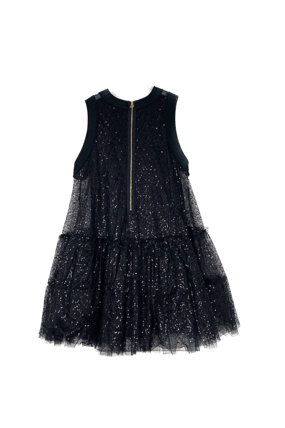 image 2 Детское платье черного цвета с пайетками и с декором на груди