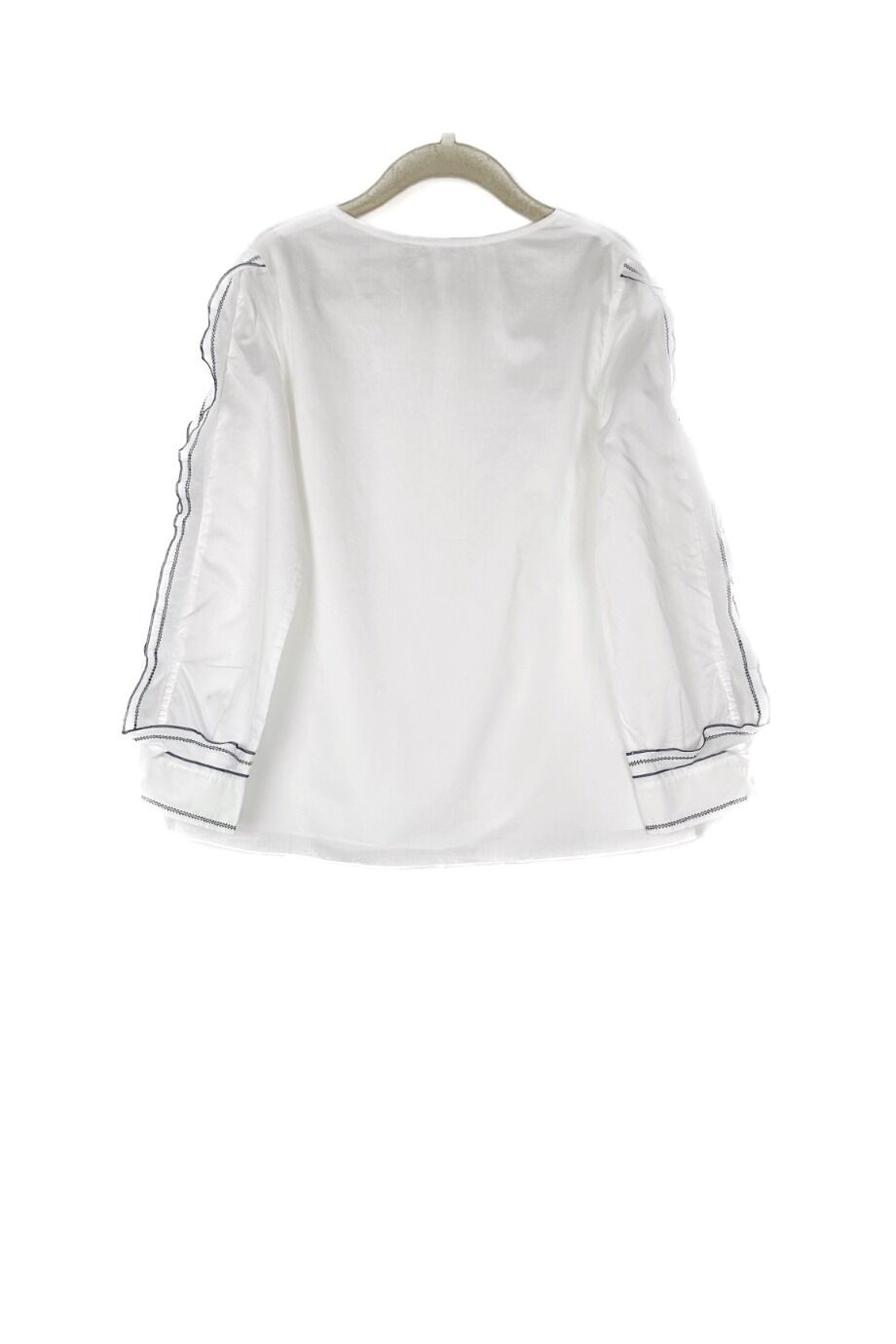 image 2 Детская блуза белого цвета с воланами на рукавах