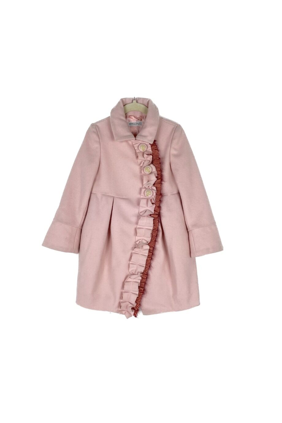 image 1 Детское пальто розового цвета с воланом