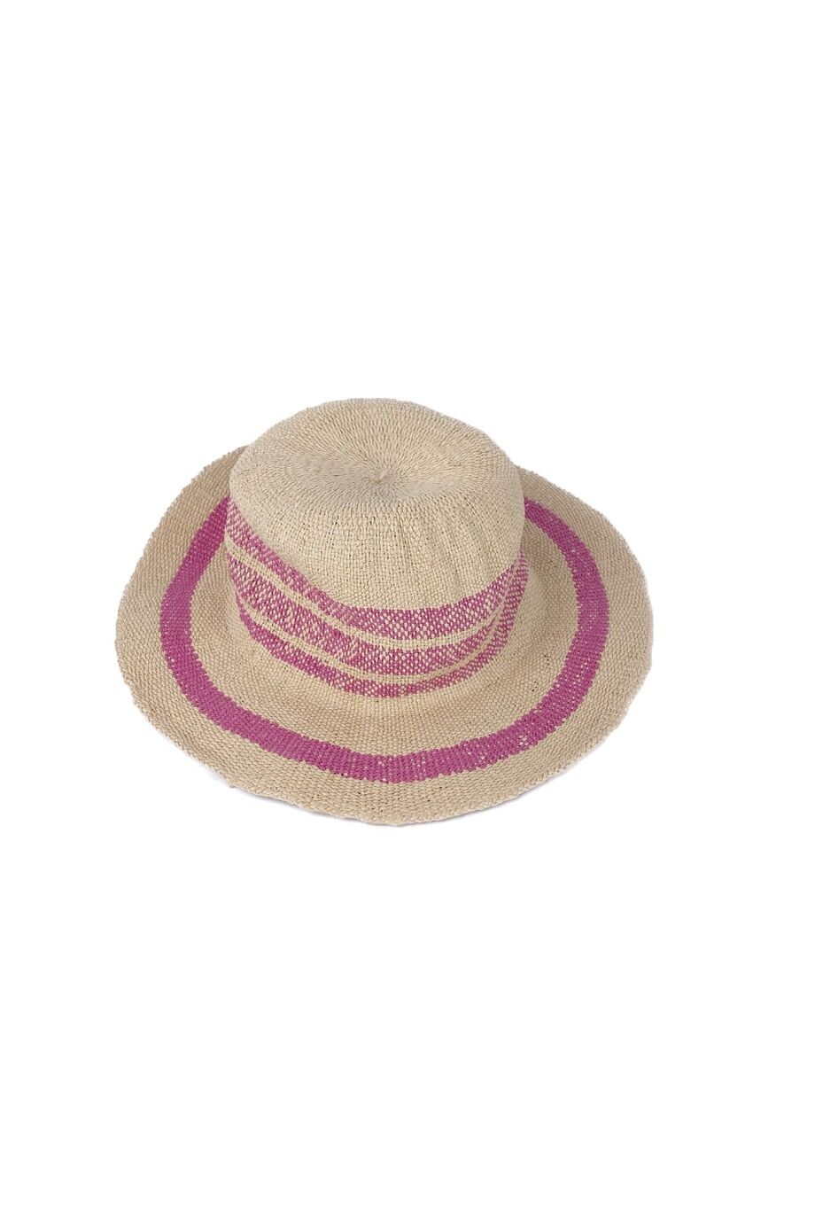 image 1 Детская соломенная шляпа с розовой окантовкой