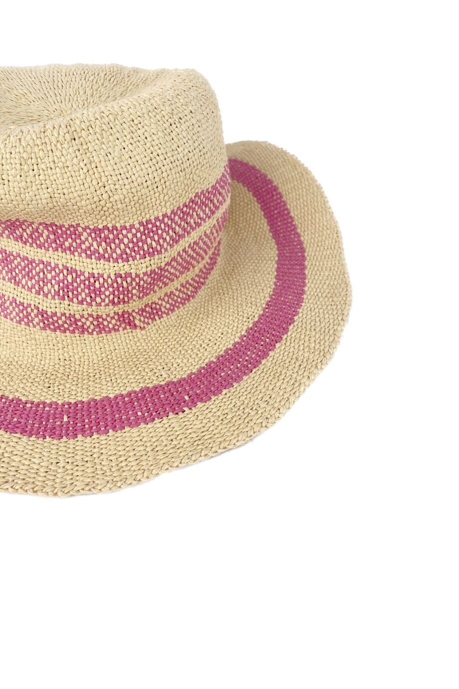 image 2 Детская соломенная шляпа с розовой окантовкой