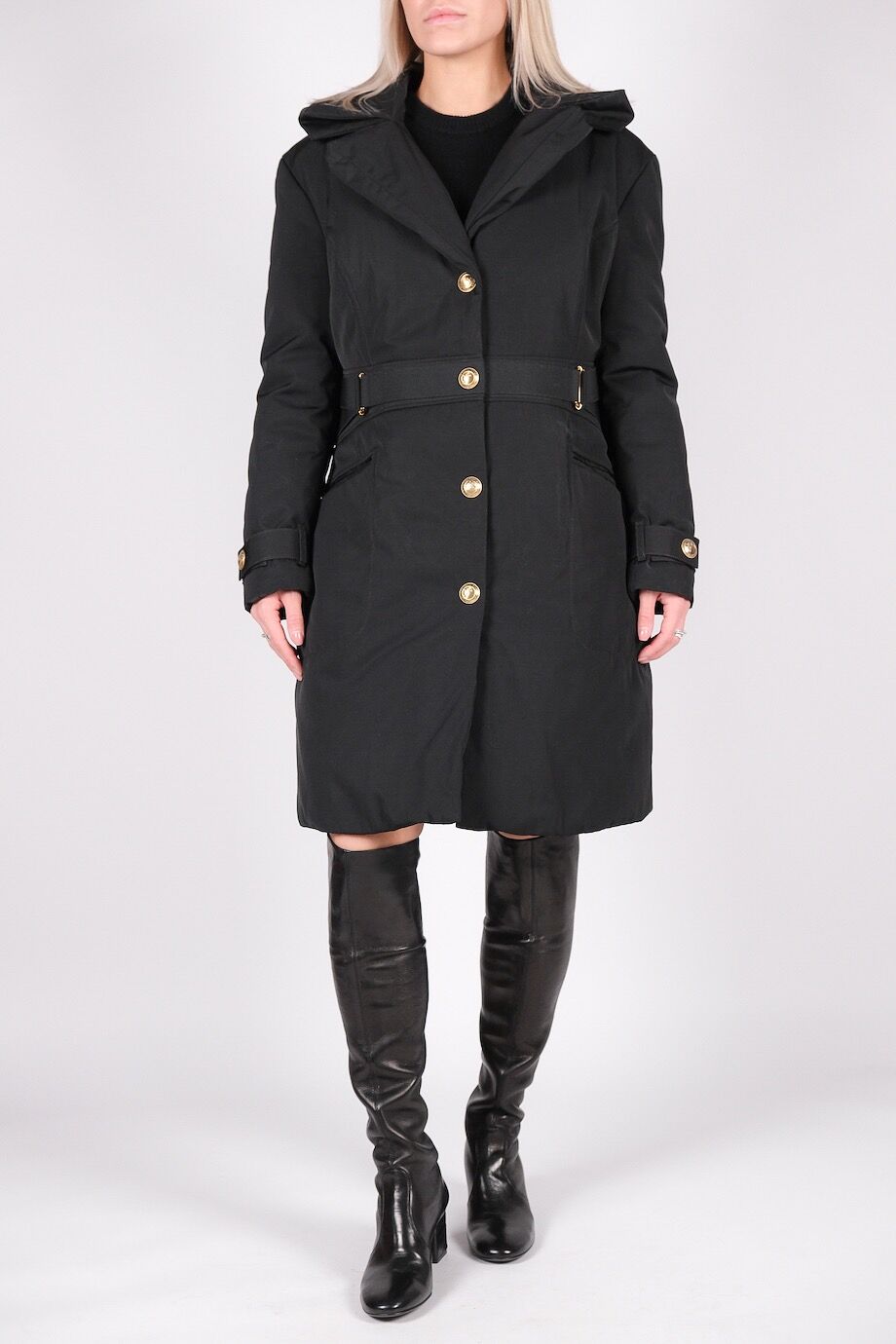 image 1 Пуховое пальто черного цвета