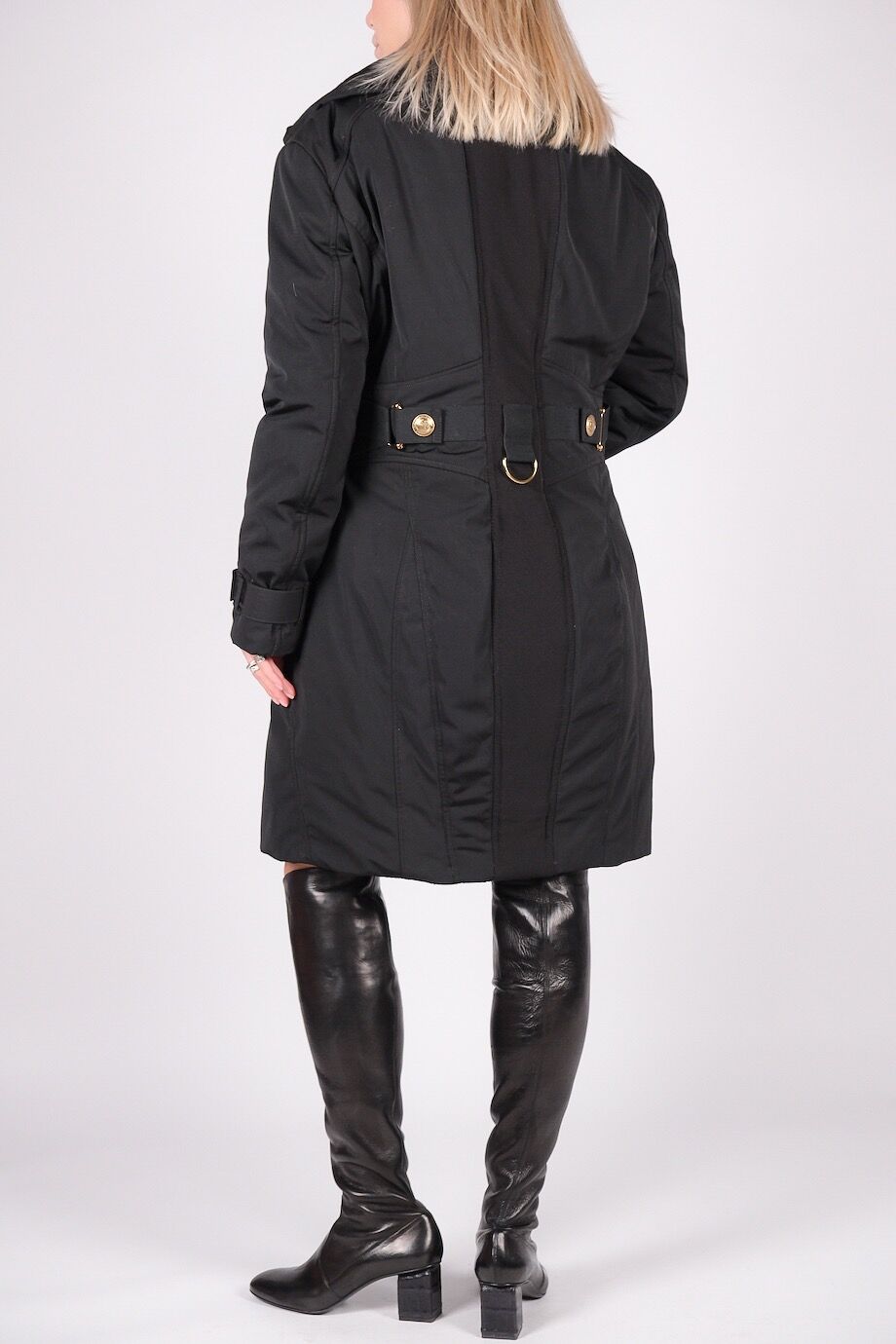 image 3 Пуховое пальто черного цвета