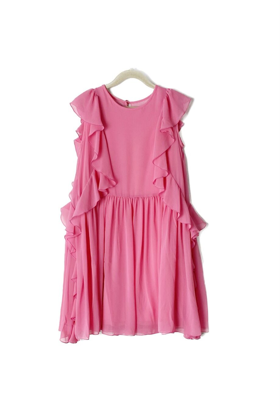 image 1 Детское платье розового цвета без рукавов с воланами