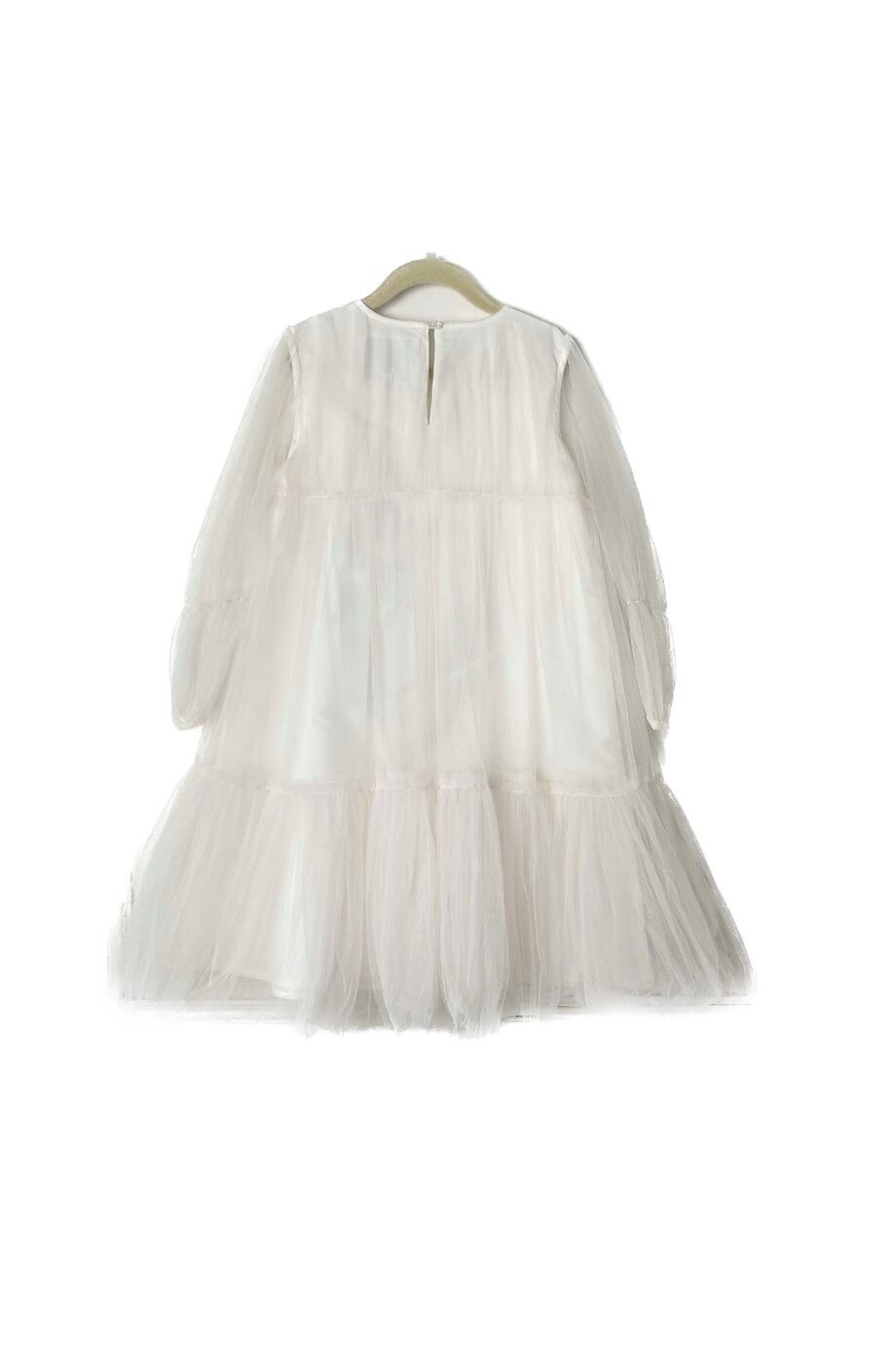 image 2 Детское платье белого цвета из фатина с длинным рукавом