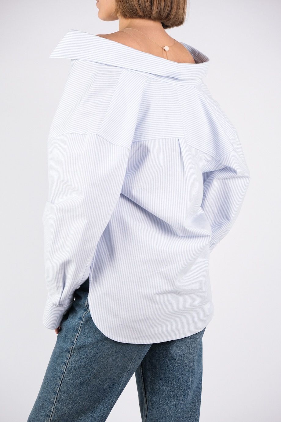 image 2 Рубашка в полоску бледно-голубого цвета
