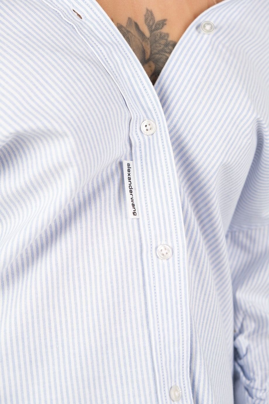 image 5 Рубашка в полоску бледно-голубого цвета