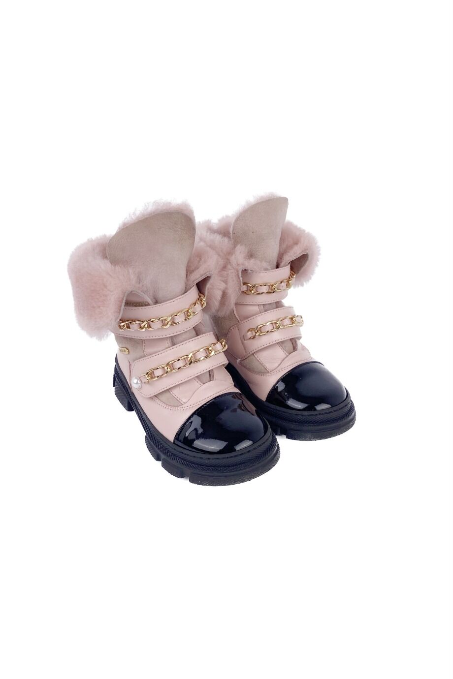 image 1 Детские ботинки на меху розового цвета