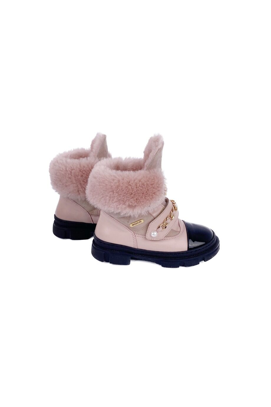 image 5 Детские ботинки на меху розового цвета