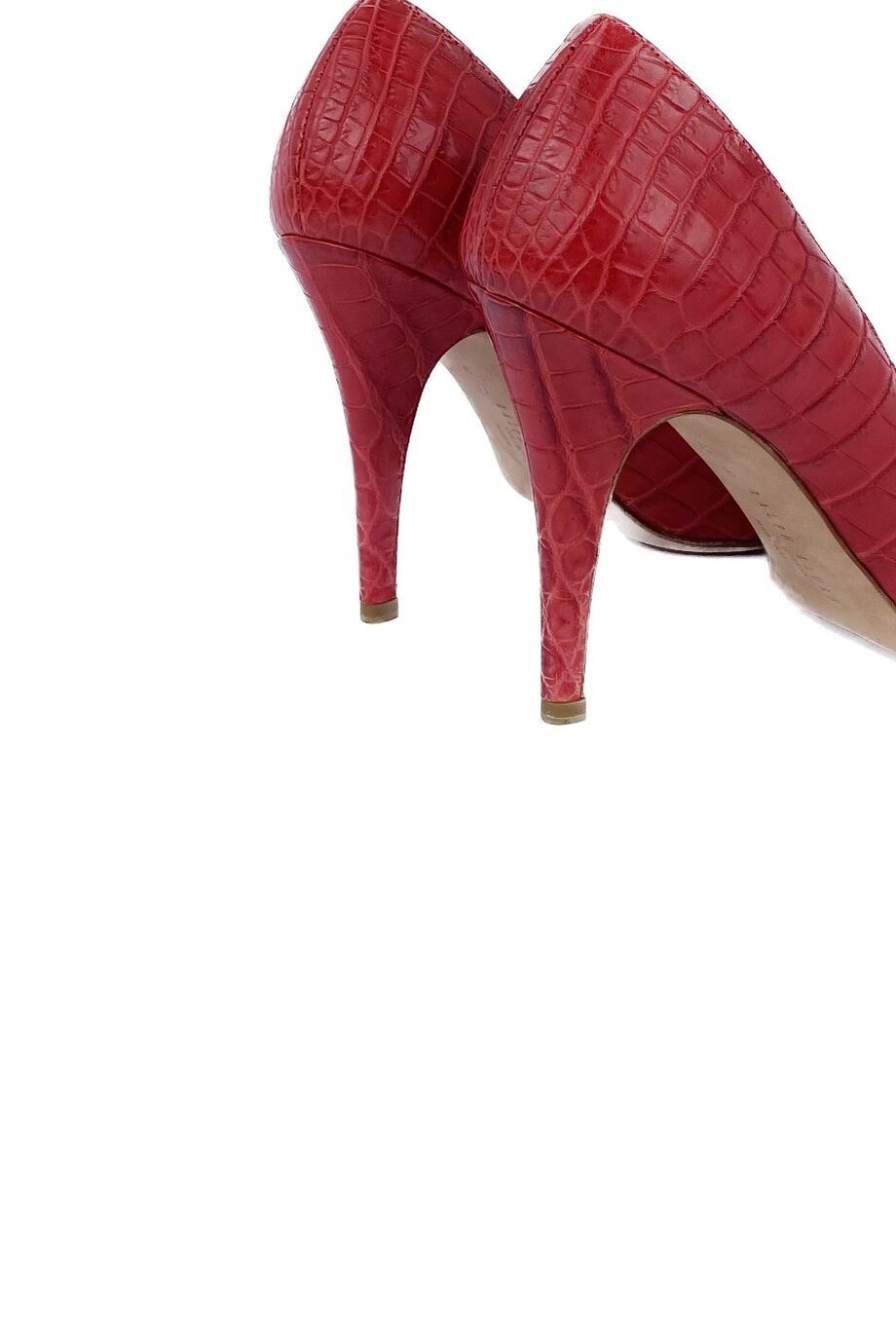 image 4 Туфли красного цвета с открытым носиком