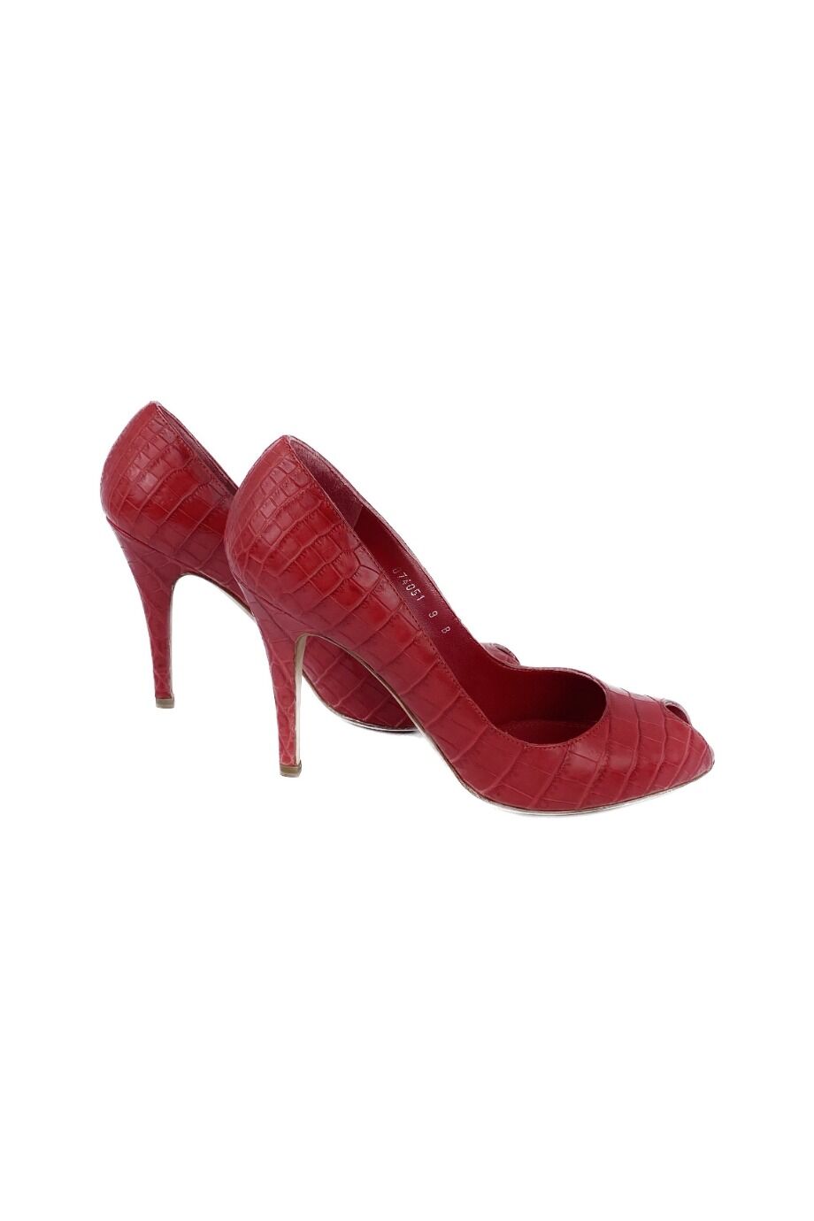 image 5 Туфли красного цвета с открытым носиком