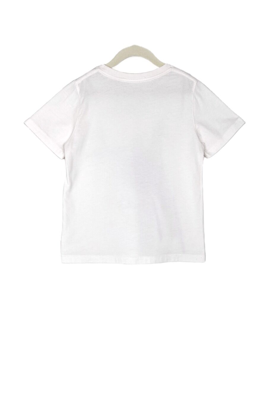image 2 Детская футболка молочного цвета с принтом и декором из камней