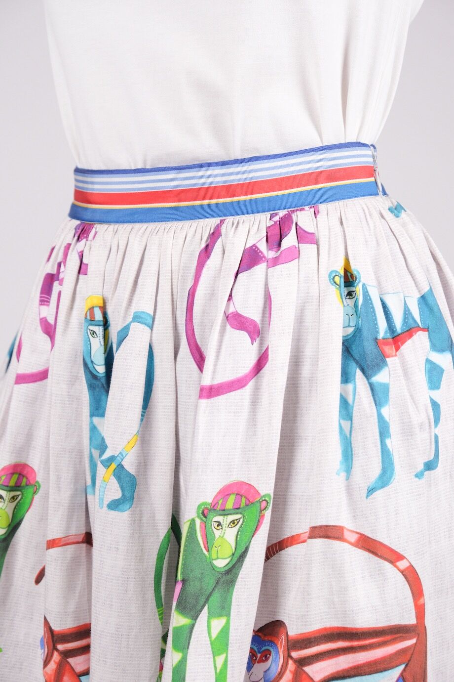 image 5 Хлопковая пышная юбка с принтом