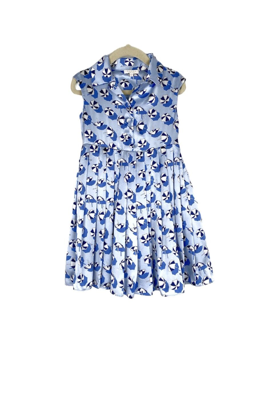 image 1 Детское платье голубого цвета без рукавов с принтом