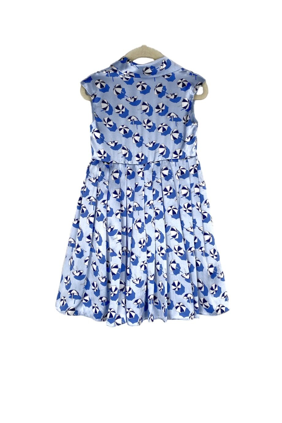 image 2 Детское платье голубого цвета без рукавов с принтом