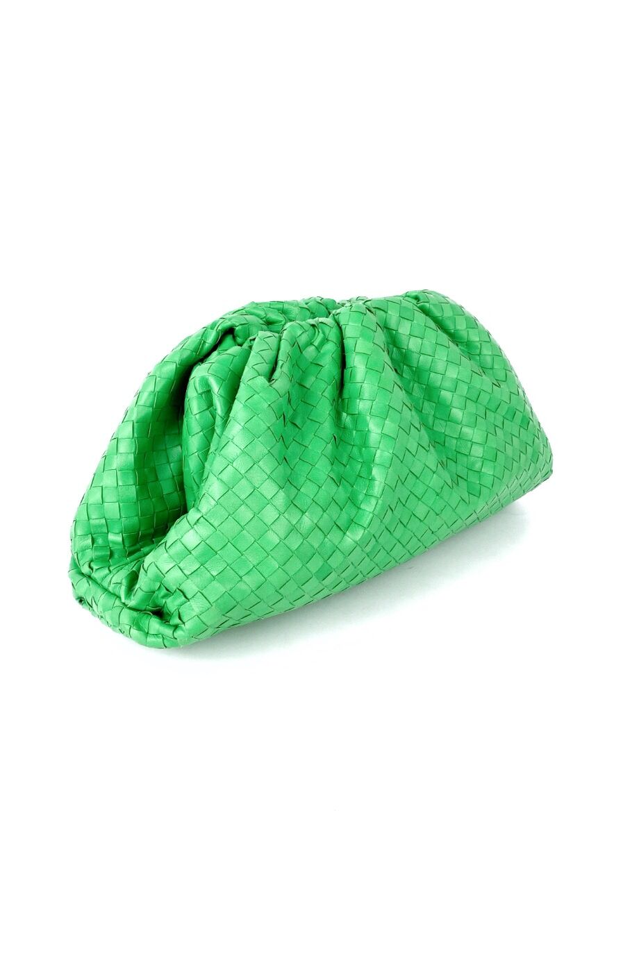 image 2 Клатч Pouch из плетеной кожи ярко-зеленого цвета