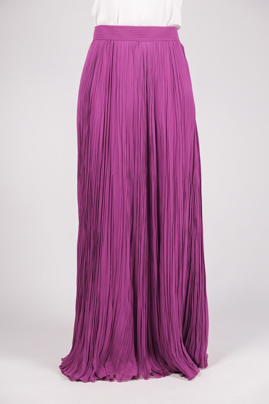 image 2 Шелковая юбка в пол цвета фуксии