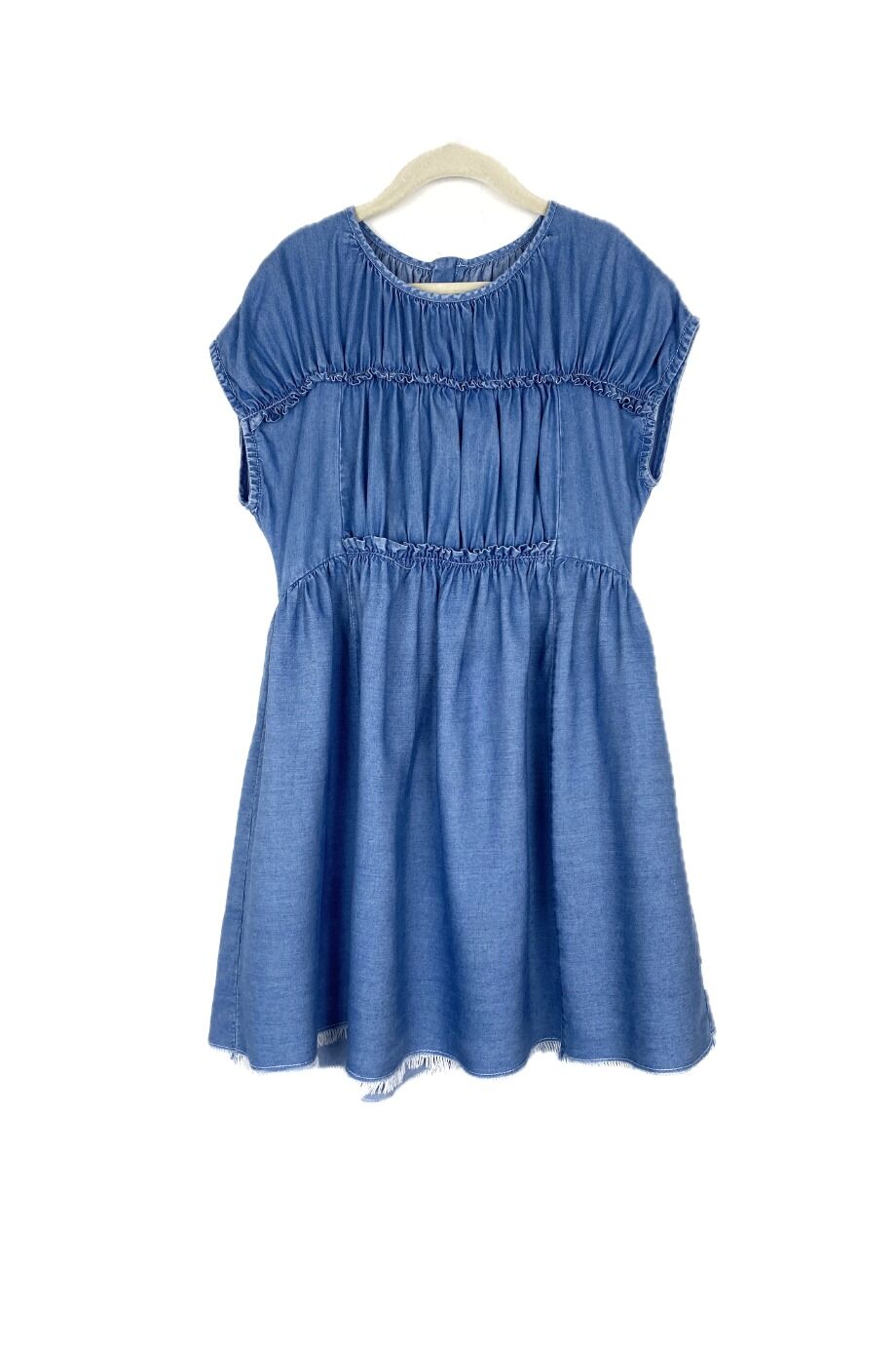 image 1 Детское платье голубого цвета с драпировкой