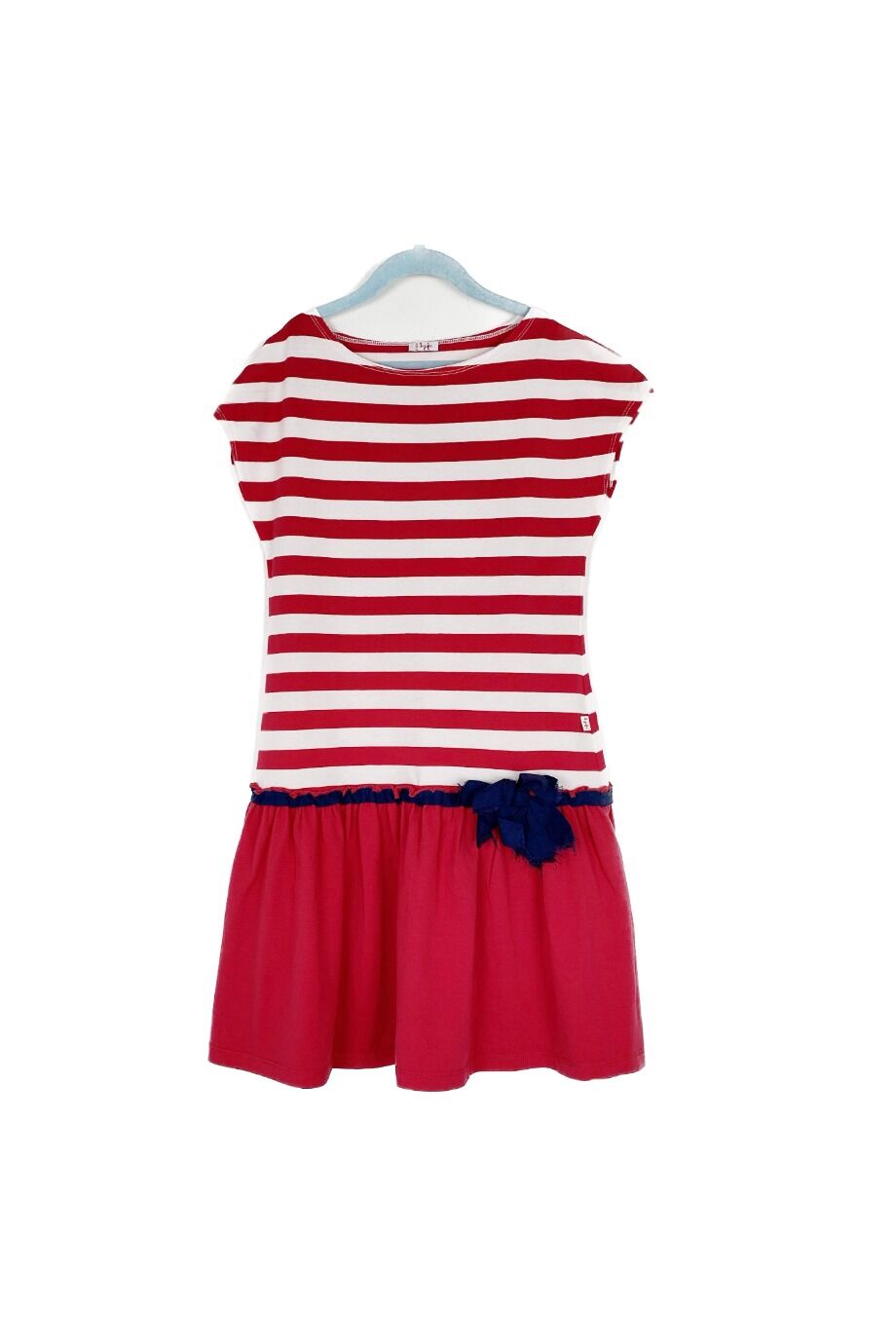 image 1 Детское платье красного цвета в полоску