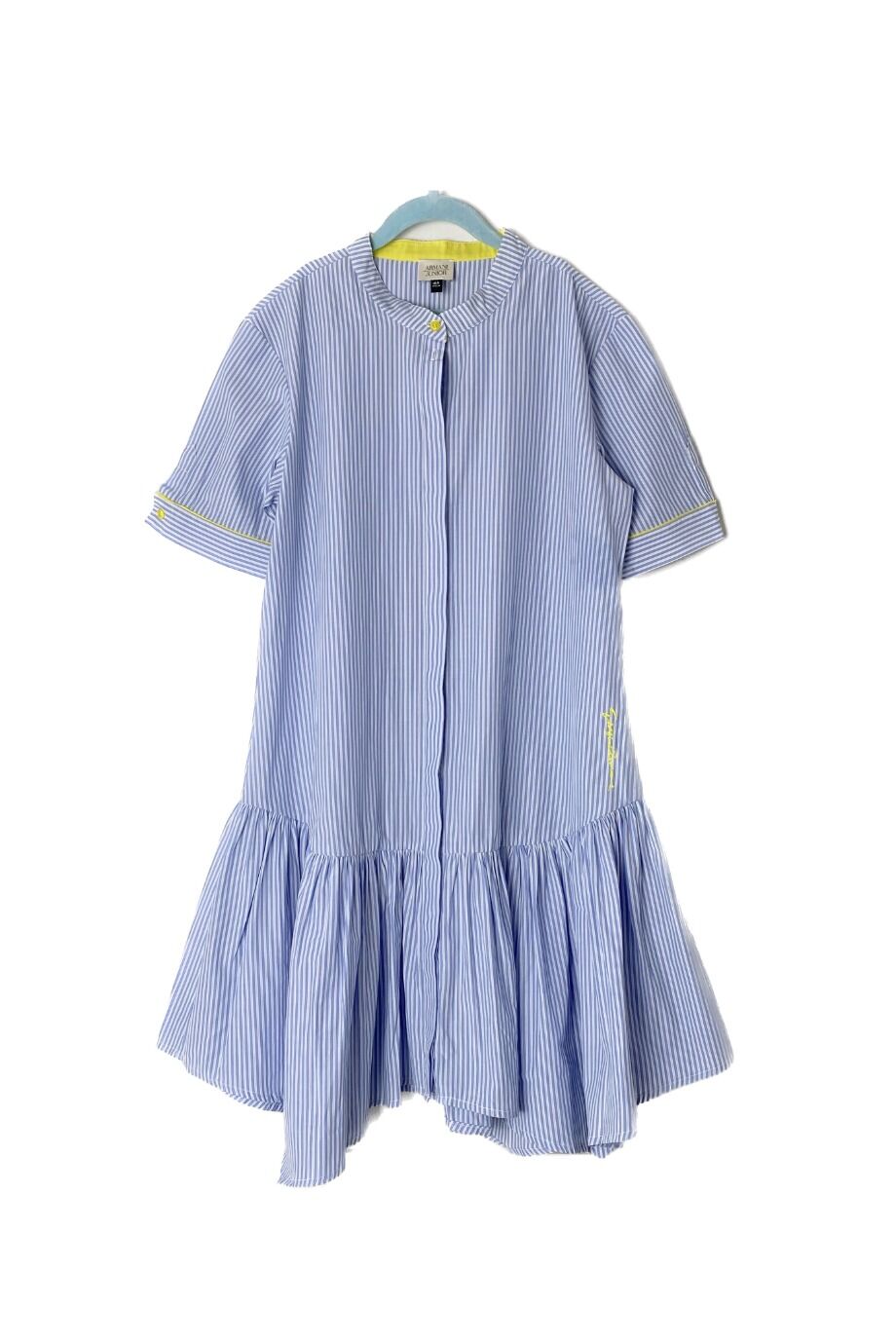 image 1 Детское платье-рубашка в тонкую полоску