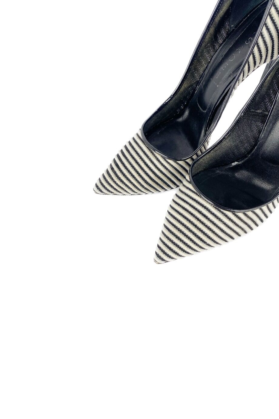 image 3 Туфли из текстиля черно-белого цвета