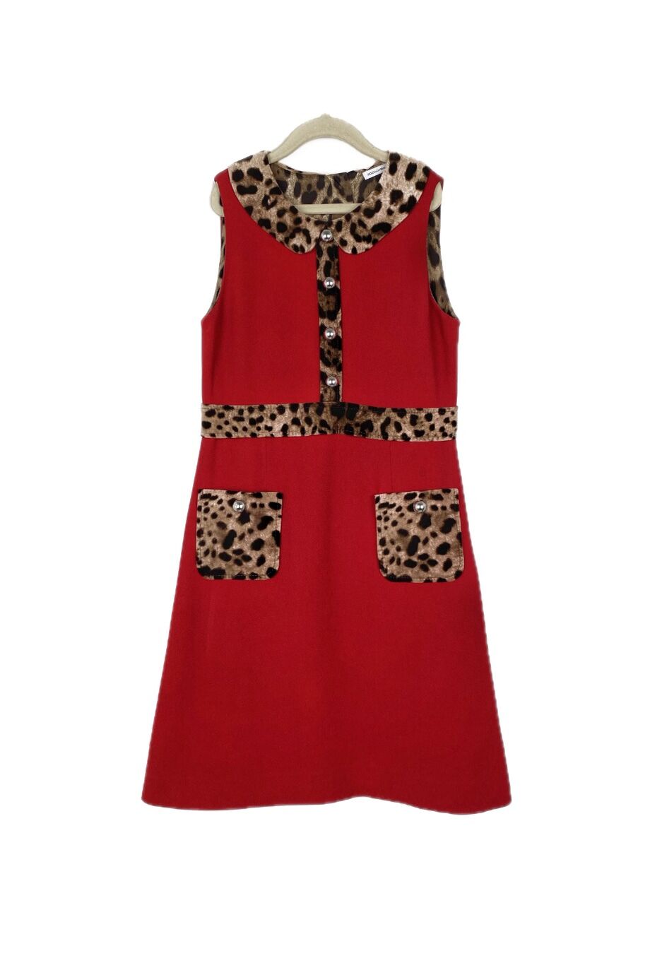 image 1 Детское платье красного цвета с леопардовым декором
