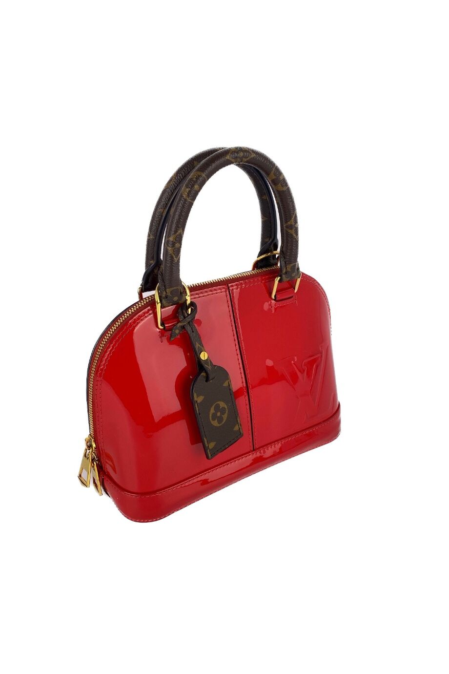 image 2 Комбинированная сумка Alma красного цвета