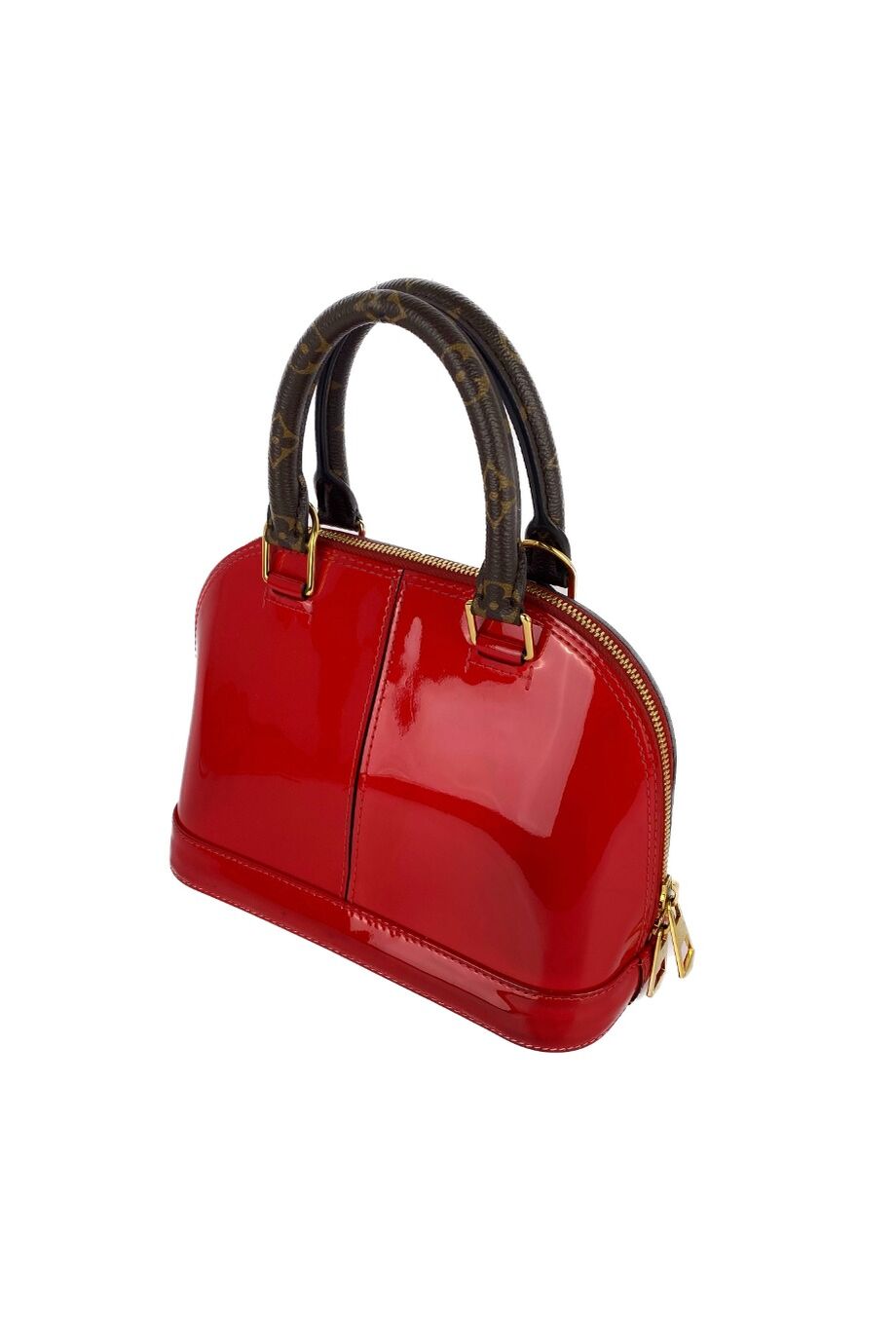image 4 Комбинированная сумка Alma красного цвета