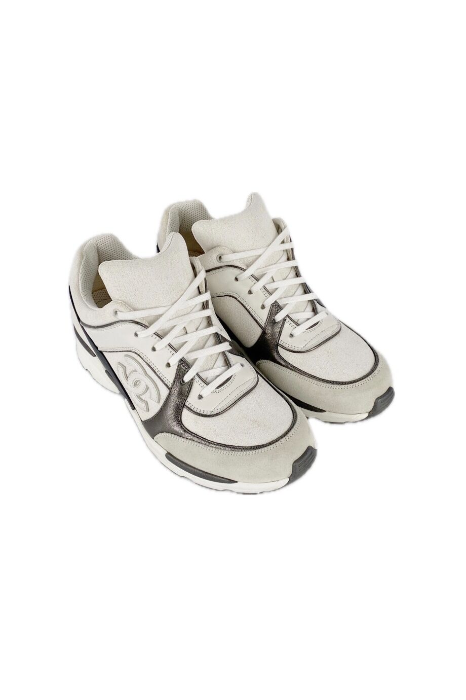 image 1 Комбинированные  кроссовки белого цвета