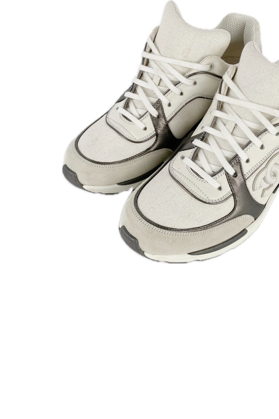 image 3 Комбинированные  кроссовки белого цвета